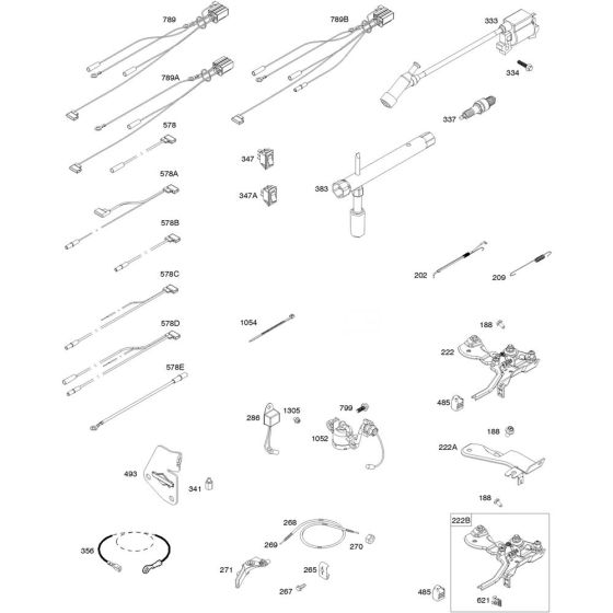 Electrical System Assembly for Briggs and Stratton Model No.130G32-0022-F1 Horizontal Shaft Engine