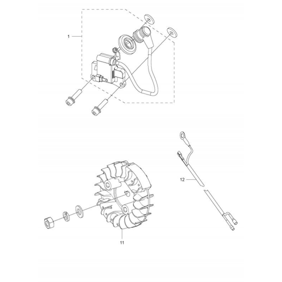 Ignition System  for Husqvarna 131 R Trimmer/ Edgers