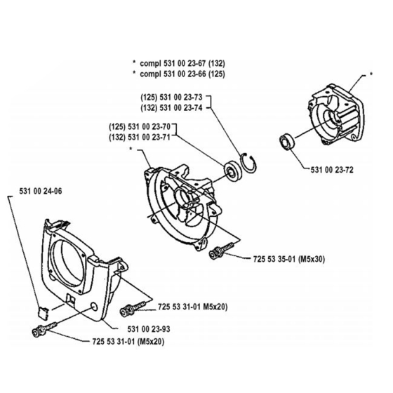 Crankcase  for Husqvarna 132 LD Trimmer/ Edgers