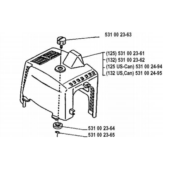 Cylinder Cover for Husqvarna 132 LD Trimmer/ Edgers