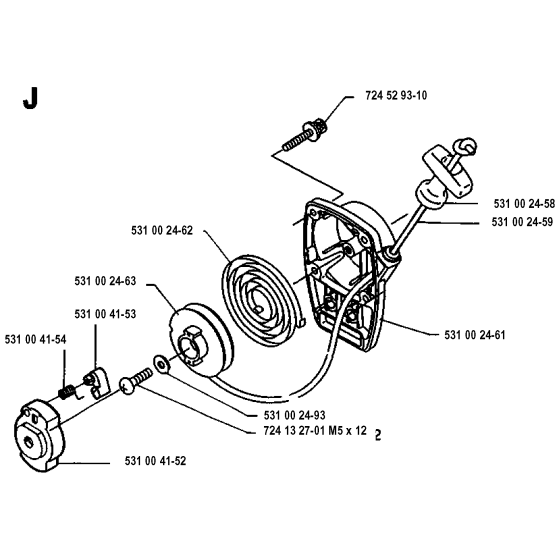 Starter for Husqvarna 132RB Brushcutters