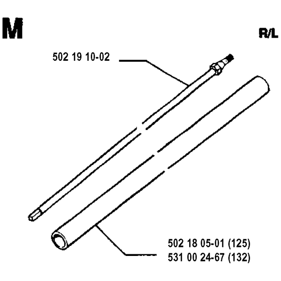 Shaft for Husqvarna 132RD Brushcutters