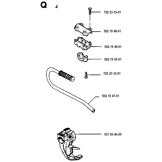 Handle & Controls for Husqvarna 132RD Brushcutters