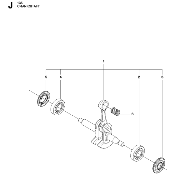 Crankshaft Assembly for Husqvarna 135 Chainsaw