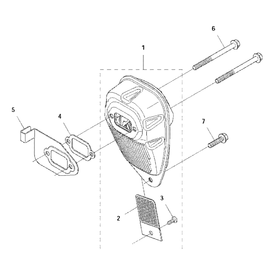 Muffler Assembly For Husqvarna 336FRD/336RK Brushcutter