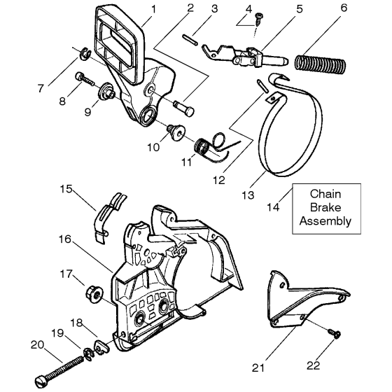 Chain Brake Assembly for Husqvarna 136 Chainsaw