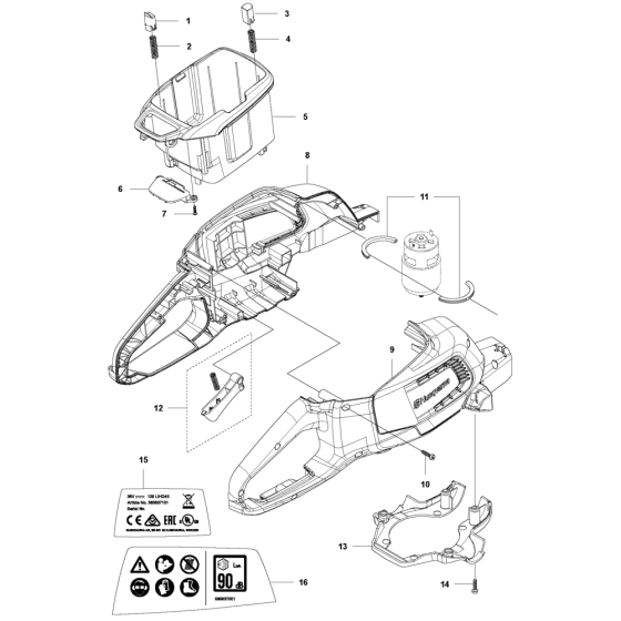 Housing Assembly for Husqvarna 136LIHD45 Hedge Trimmers