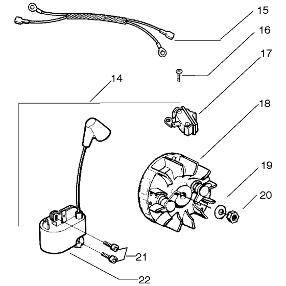 Ignition System Assembly for Husqvarna 137e Chainsaw