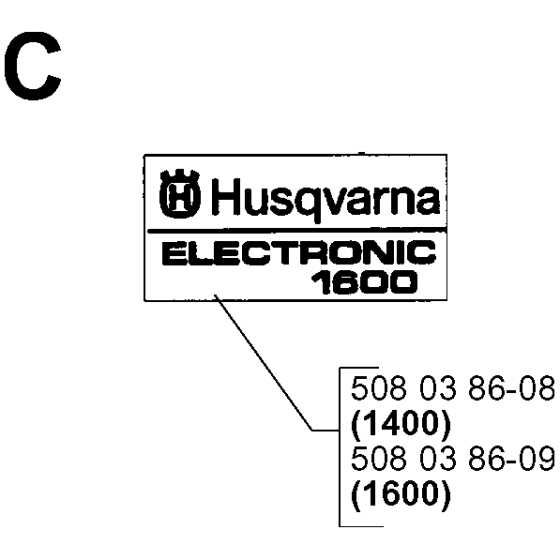 Decals Assembly for Husqvarna 1400 Electric Chainsaws