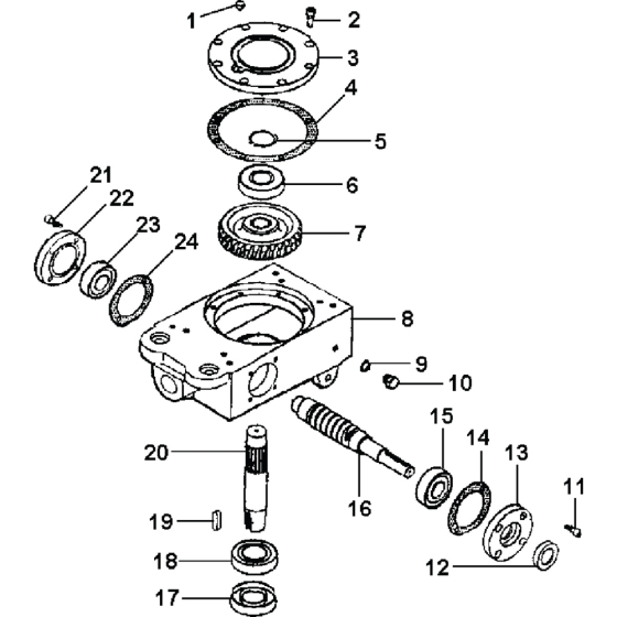 Gearbox Assembly for Belle 1400 Series Pro Trowel (1200) 