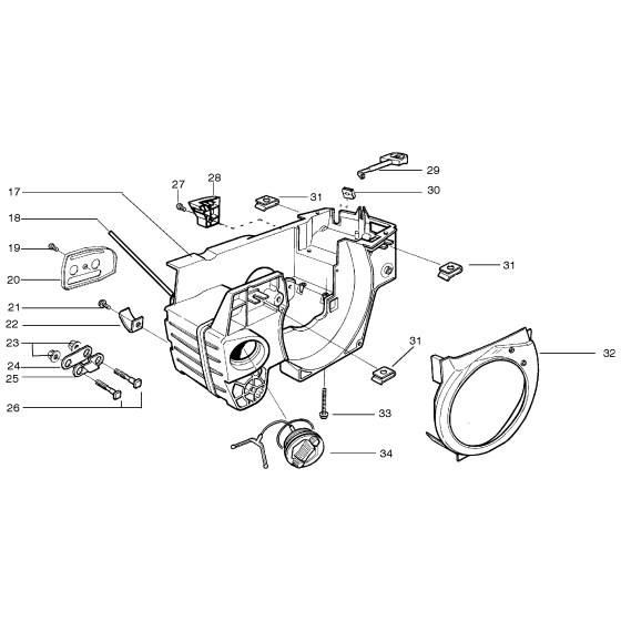 Crankcase Assembly for Husqvarna 141 Chainsaw