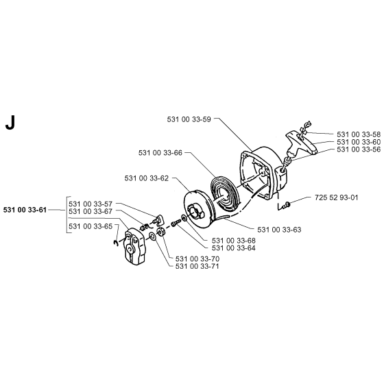 Starter Assembly For Husqvarna 141B Leaf Blowers