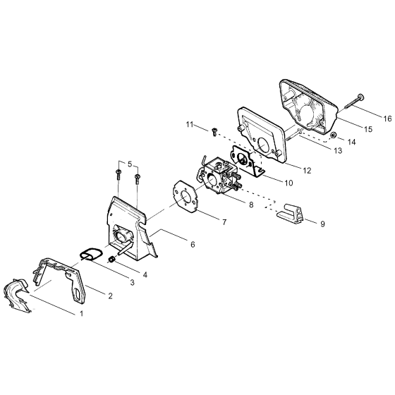 Carburetor & Air Filter Assembly for Husqvarna 141le Chainsaw