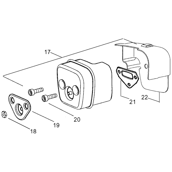 Muffler Assembly for Husqvarna 141le Chainsaw