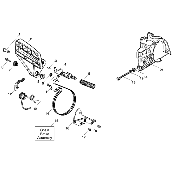 Chain Brake & Clutch Cover Assembly for Husqvarna 142 Chainsaw