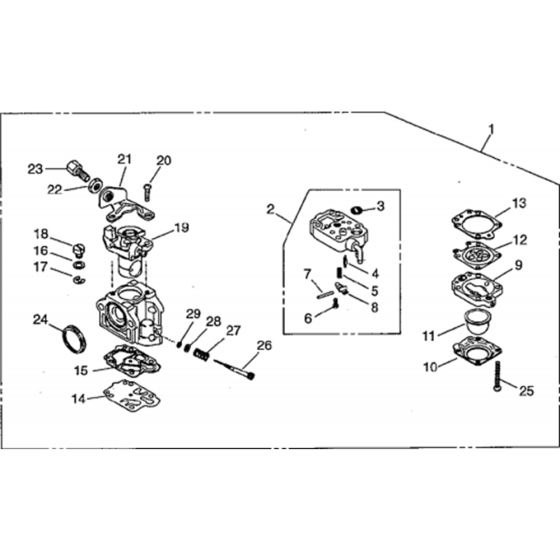 Carburettor Assembly for Husqvarna 143AE15 Earth Auger