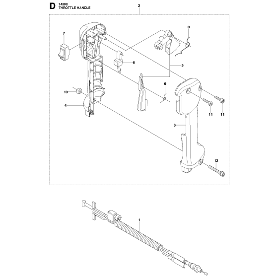 Throttle Controls for Husqvarna 143Rii Brushcutters