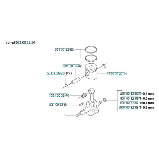 Piston, Crankshaft Assembly