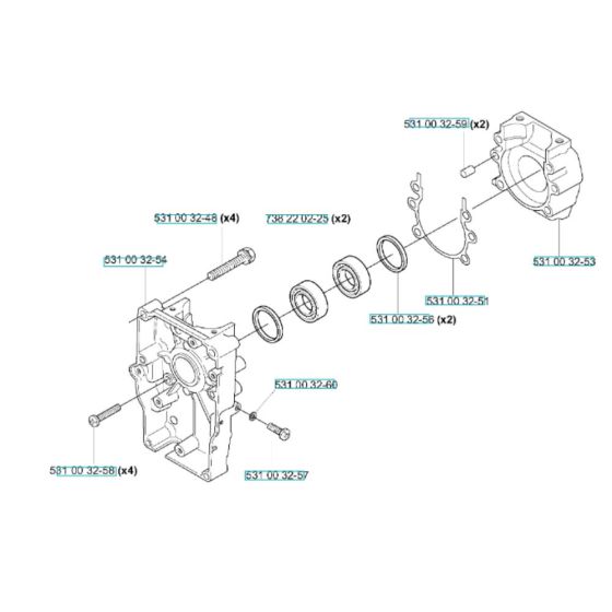 Crankcase Assembly for Husqvarna