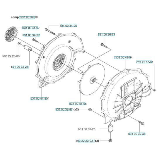 Fan Assembly for Husqvarna 145 BT
