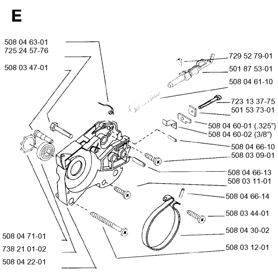 Chain Brake Assembly for Husqvarna 1500 Electric Chainsaws