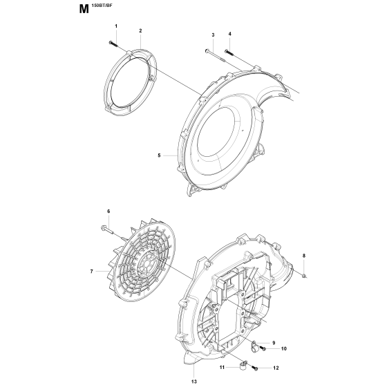 Fan Assembly For Husqvarna 150BF Leaf Blowers