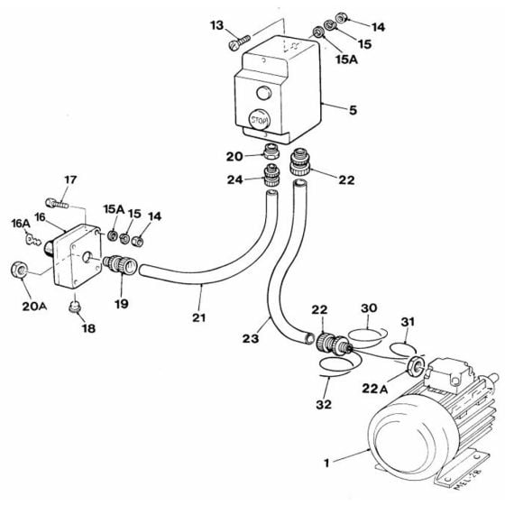 Start Switches - Electric Drive Assembly for Winget 150T Cement Mixers