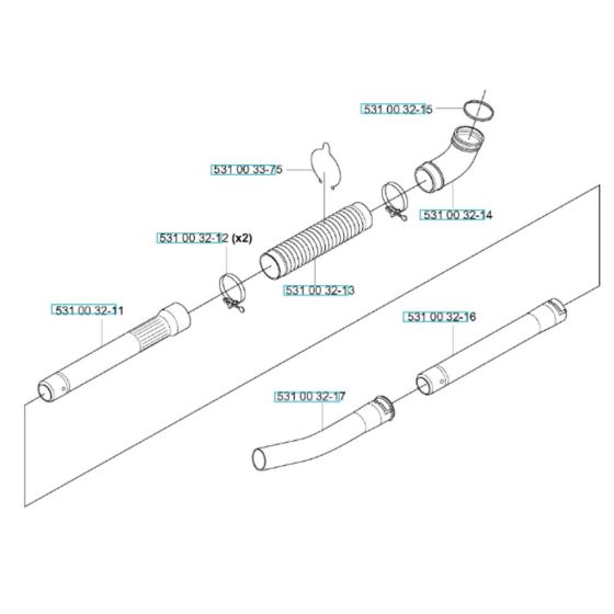 Tube Assembly for Husqvarna 155 BT