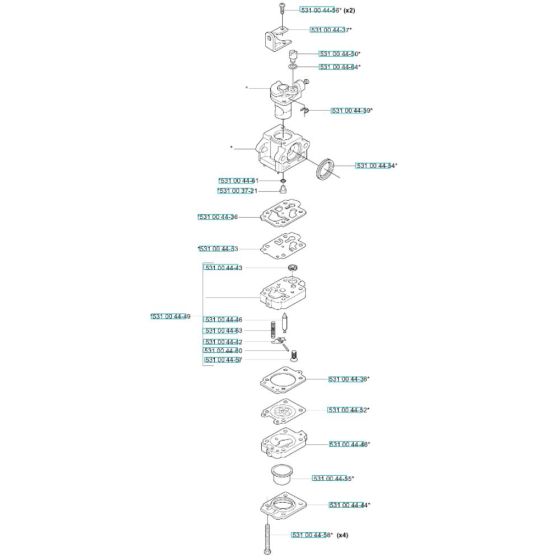 Carburettor Assembly for Husqvarna