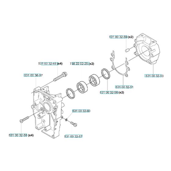 Crankcase Assembly for Husqvarna