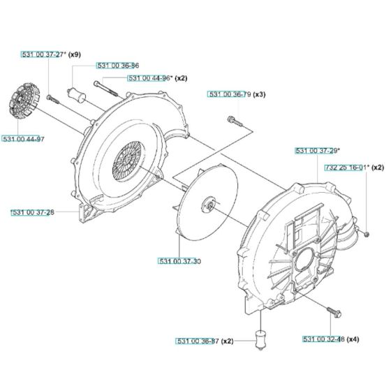 Fan Assembly for Husqvarna 155 BT