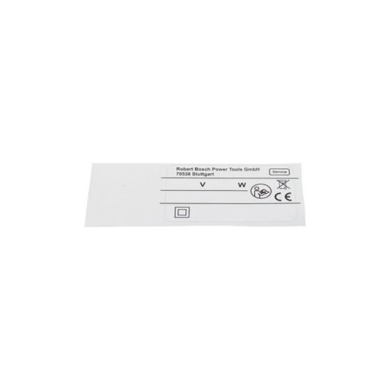 Nameplate for Bosch GBH2-20, GBH2-24D Rotary Hammer - 160111A3H5