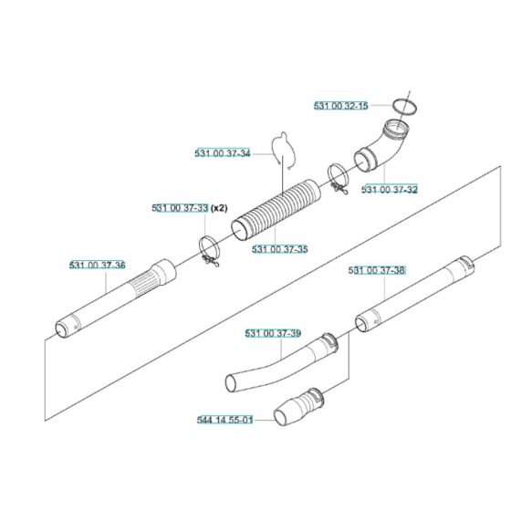Tube Assembly for Husqvarna 165 BT