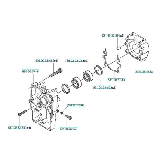 Crankcase Assembly for Husqvarna