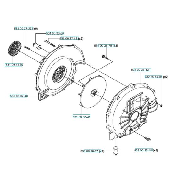 Fan Assembly for Husqvarna 165 BT