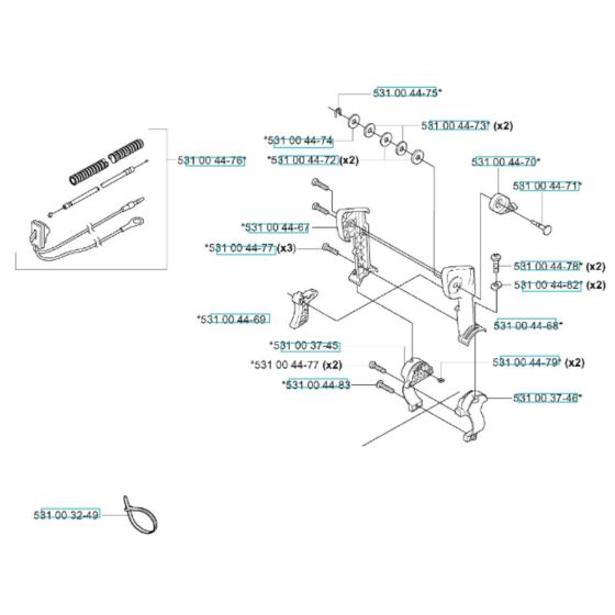 Handle Assembly for Husqvarna 165 BT