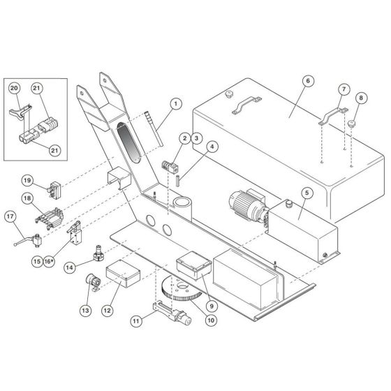 Power Tray Assembly for Niftylift 170