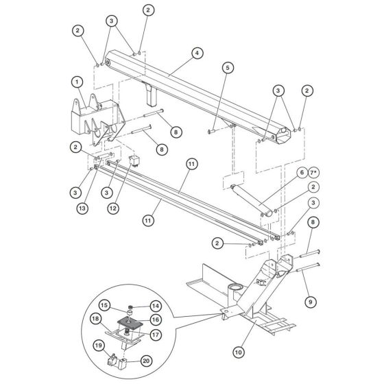 Lower Boom Assembly for Niftylift 170