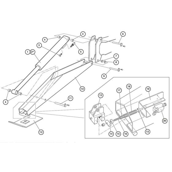 Stabiliser Assembly for Niftylift 170