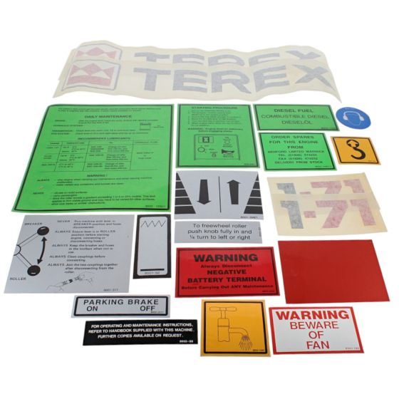 Decal set for Benford MBR71 Vibrating Rollers - 1701 0102