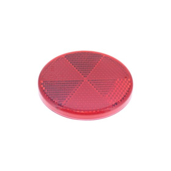 Round Red Stick-On Reflector for Terex MBR71 / 1-71 Rollers - OEM No. 1705 3029