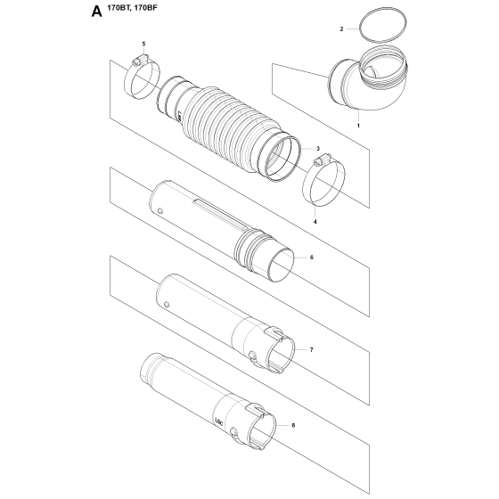 Tube Assembly For Husqvarna 170BT Leaf Blowers