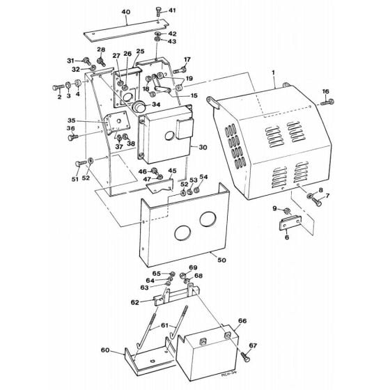 Covers and Guard (Lister Petter Electric Start) Assembly for Winget 175T Mixers