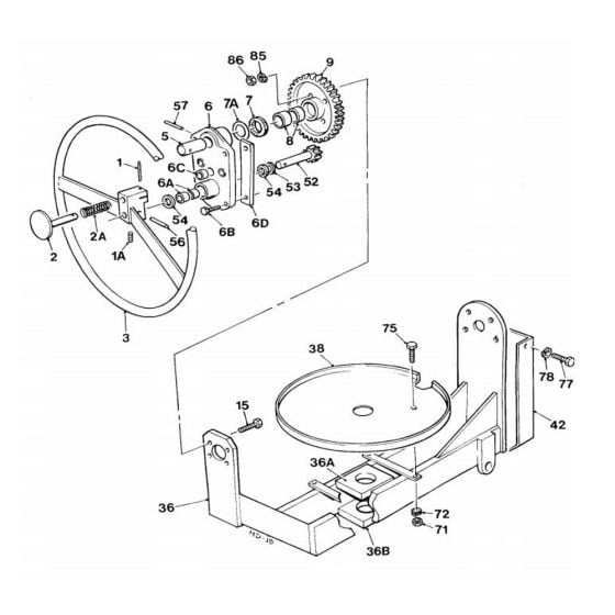 Trunnion and Tilt Wheel Assembly for Winget 175T Mixers