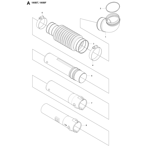 Tube Assembly For Husqvarna 180BF Leaf Blowers