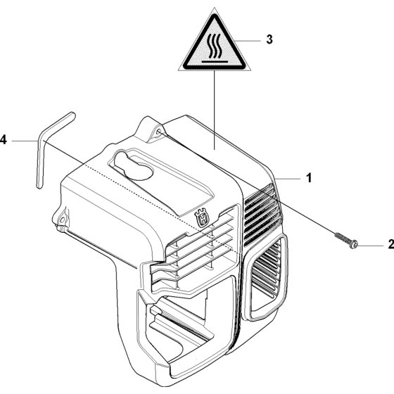 Cylinder Cover Assembly For Husqvarna 180BF Leaf Blowers