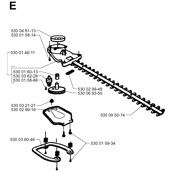 Cutting Equipment Assembly for Husqvarna 18H Hedge Trimmers