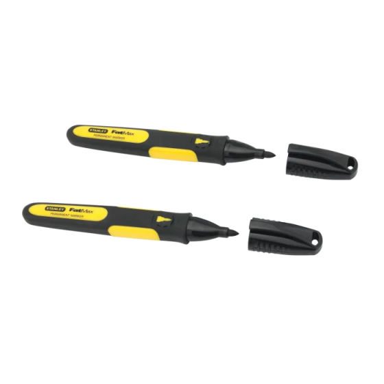 Black Fine Tip Marker (PACK 2) - Genuine Stanley Product - Part No. STA047312
