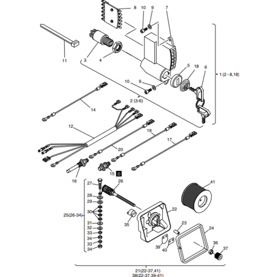 Electric Equipment, Wirings Assembly for Hatz 1B20 Diesel Engine