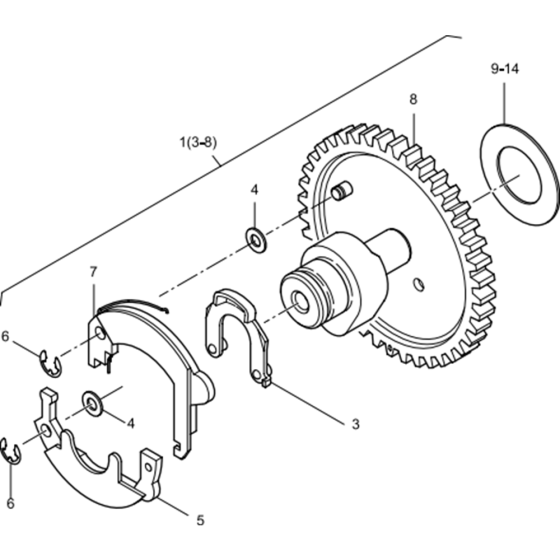 Camshaft Assembly for Hatz 1B20 Diesel Engine